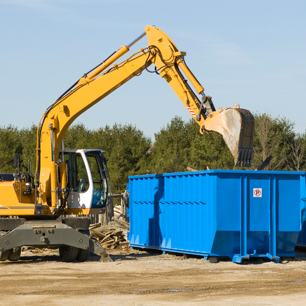 can i choose the location where the residential dumpster will be placed in Maple Grove Michigan